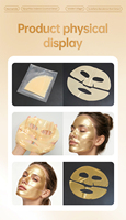 Mascarilla de Colágeno Coreana de Marca Privada OEM, Mascarilla Nocturna de Oro de 24K Antienvejecimiento, Reafirmante, Lifting, Cuidado de la Piel con Efecto Cristal