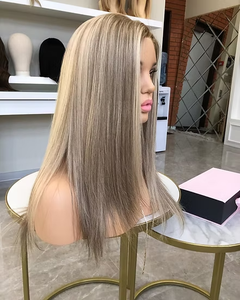 Perruque juive blonde naturelle saine et succulente Perruque frontale en dentelle de couleur blonde Remy de qualité supérieure pour <span class=keywords><strong>femmes</strong></span> blanches - Product Image 6