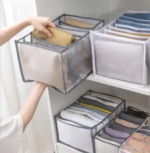 Closet Organizer untuk Kotak Penyimpanan Celana Jins dengan Kompartemen Kaus Kaki Bra Celana Dalam Organizer Laci Lemari Pembagi Organizer