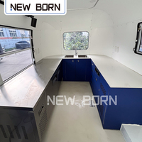 Carrito de Comida de Fibra de Vidrio, Cocina Móvil, Equipo Comercial para Restaurantes, Remolque Eléctrico para Catering, Servicio de Comida Callejera, Dulces y Chips