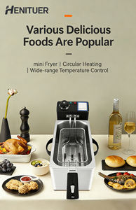 مقلاة كهربائية تجارية HENITUER C11116 بحوضين مستقلين للتحكم في درجة الحرارة مع ضبط دقيق - Product Image 2