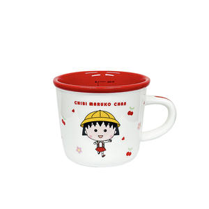 Chibi Maruko Chan Ceramic Mug With Handle Red <b>Pink</b> Yellow Cartoon Design For Girls Gift Spring 2025 - Product Image 4