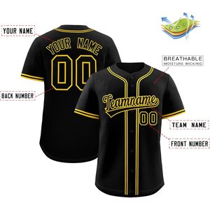 Custom Button Down Baseball Jersey Personalized Stitched <b>Name</b> Number Unisex Adult Moisture Wicking Sport Uniform - Product Image 2