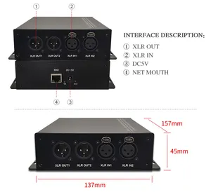 ETV 2ch Encoder Ip Audio, Dante XLR Dua Arah Mendukung Satu Hingga Banyak