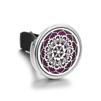 Diffuseur de parfum de voiture rond en alliage de zinc de haute qualité, désodorisant pour voiture, clip de ventilation, désodorisant pour voiture