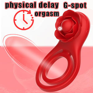 ऑर्गेज्म क्लिटोरल उत्तेजना रिमोट कंट्रोल वाइब्रेटर वाटरप्रूफ सिलिकॉन प्रभार्य सह लॉकिंग हस्तमैथुन रिंग - Product Image 4