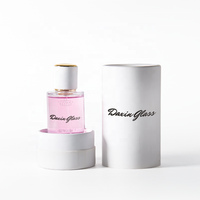 Bouteille de parfum de luxe à fond épais claire forme Unique 30ml 50ml 100ml bouteille de parfum en verre pour l'air de pulvérisation de presse portable pour hommes