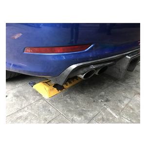 Di alta qualità auto A3 S3 in fibra di carbonio diffusore paraurti posteriore Splitter mento con la luce per <span class=keywords><strong>Audi</strong></span> A3 S3 2013 2014 2015 2016 - Product Image 6