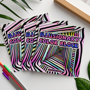Illusionäres Farbblock-Zeichen buch Trippy Geometric Art Drawing Book Kreatives optisches Illusions-Zeichen buch für Erwachsene - Product Image 6
