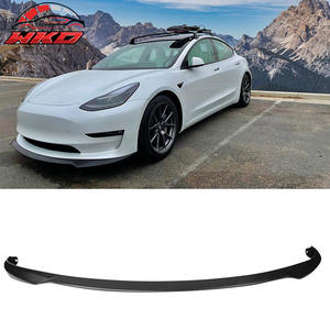Compatible con Tesla Model 3 17-23, Estilo IKON, Spoiler Delantero de PP Negro Sin Pintar, Accesorio Exterior de Alta Calidad - Product Image 1