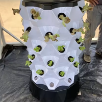 Grand système de culture hydroponique à 8 niveaux, jardin vertical d'intérieur, jardinière en verre trempé pour fraises, légumes, herbes