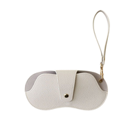 Étui de rangement pour lunettes en PU, pochette suspendue portable pour lunettes de soleil, étui à lunettes suspendu, clip pour lunettes