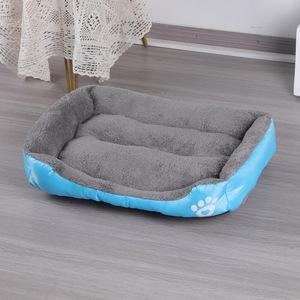 Large <b>Small</b> Multicolor Pet Products Modern Cotton Cat Dog Bed Heating Teddycow Cushion Bed - Product Image 3