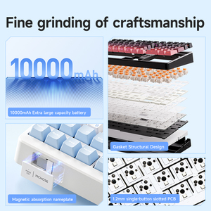 Bàn phím cơ tùy chỉnh mchose g98v2 với cấu trúc đệm ba chế độ 2.4G có dây màu xanh cắm nóng văn phòng chơi game - Product Image 6