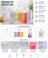 Boîtes pliantes transparentes en PET recyclables personnalisées, emballages en plastique transparent colorés pour cosmétiques, cadeaux, jouets, présentation en magasin