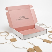 Caja de Envío Plegable con Logotipo en Relieve, Caja de Cartón Corrugado Kraft Personalizada para Embalaje de Regalos Artesanales