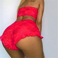 Ensemble de lingerie sexy pour femmes, en maille transparente, en dentelle, vêtements de nuit, pyjama, vêtements de nuit d'été, d'automne et de printemps, respirant