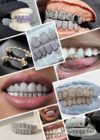 Grillz personnalisés Hip Hop Top Punk Iced Out VVS Moissanite pour dents, ensemble en argent sterling 925, bijoux unisexe pour rappeur