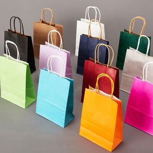 Bolsas de Papel Kraft Recicladas, Reutilizables y Biodegradables para Comestibles y Restaurantes, con Asas de Mano y Logotipo Personalizado Impreso, Venta al Por Mayor - Product Image 1