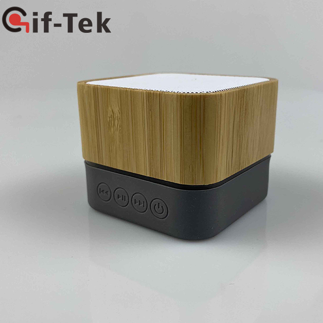 Eco-friendly A15 Mini Speaker Enclosure Wireless Cube Speaker Wood Logo Customizable Support TF Card Hifi Bamboo Battery Ce OEM