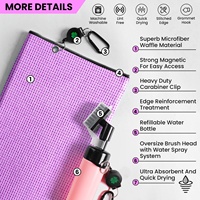 Kit de Nettoyage d'Accessoires de Golf Personnalisé Amrta avec Logo, Ensemble Cadeau, Serviettes de Golf en Microfibre Polyester à Séchage Rapide, Brosse et Outil de Réparation de Divots