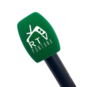 TV Micrófono Espuma Parabrisas Micrófono Esponja Impreso Marca Logo Felpa Micrófono Cubierta - Product Image 3