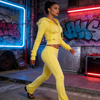 Ensemble sweat-shirt et jogging pour femmes, ensemble de survêtement, dernier design, fabricants de vêtements personnalisés, ensemble de pantalon de jogging pour femmes