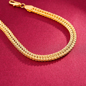 Pulsera Jianai Chapada en Oro de 18K, Cadena de 6MM para Hombre, Joyería, Regalo - Product Image 3