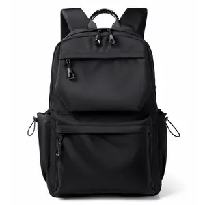 Customized Men Leisure Large Capacity Polyester Waterproof Laptop Backpacks School Bags Unisex