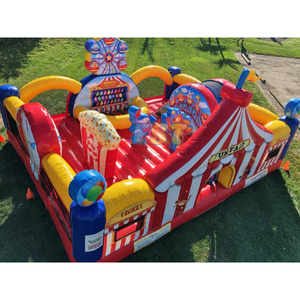 Castillo que rebota gorila inflable Combo Circus Playland Circo al aire libre Casa de rebote inflable con campo de obstáculos parque infantil - Product Image 1