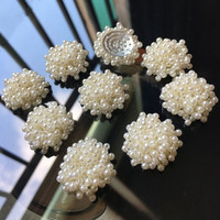 Nouveau disque perlé à la main perle fleurs perlé à la main bricolage arc fleur noyau épingle à cheveux accessoires décoratifs