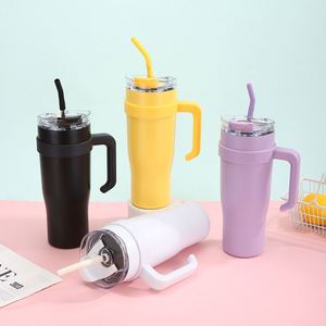 Vaso Térmico de Doble Pared Ice Bully con Asa para Coche, 40oz, con Tapa y Popote Antideslizante, OEM ODM, Color Personalizado - Product Image 3