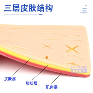 Modèle de suture en silicone 150 mm pour la formation médicale, module de pratique des plaies cutanées pour les étudiants, développement des compétences chirurgicales - Product Image 2