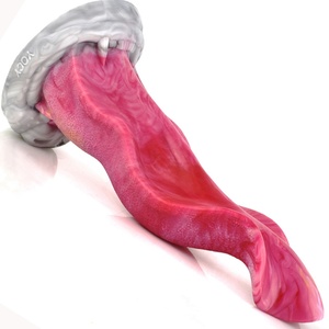 Hot Sale Soft Silicon <b>Dildo</b> Sex Toy Realistic Wolf Tongue With Suction Cup Full Silicone Sex Toy <b>Dildo</b> for Women - Product Image 5