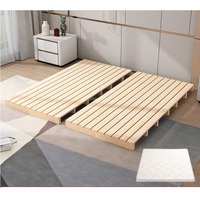 Nordische moderne minimalist ische Haupt schlafzimmer Holzbett rahmen Hotel billig extra großes Einzel bett aus massivem Holz