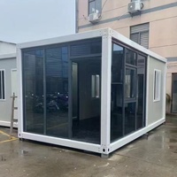 Modüler Kasırgaya Dayanıklı Su Geçirmez Dayanıklı Çelik Yapı Prefabrik Düz Paket Basit Mikro Evler 20ft Lüks Konteyner Ev