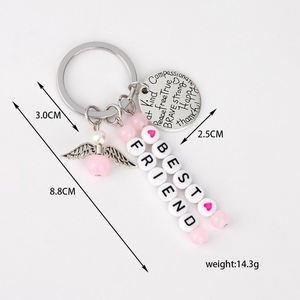 Llavero de Letras de Plástico, Colgante de Metal, Logotipo Personalizado, Cuentas de Alfabeto, Llavero de Aleación de Zinc, Llavero de Letras de Plástico Barato - Product Image 2