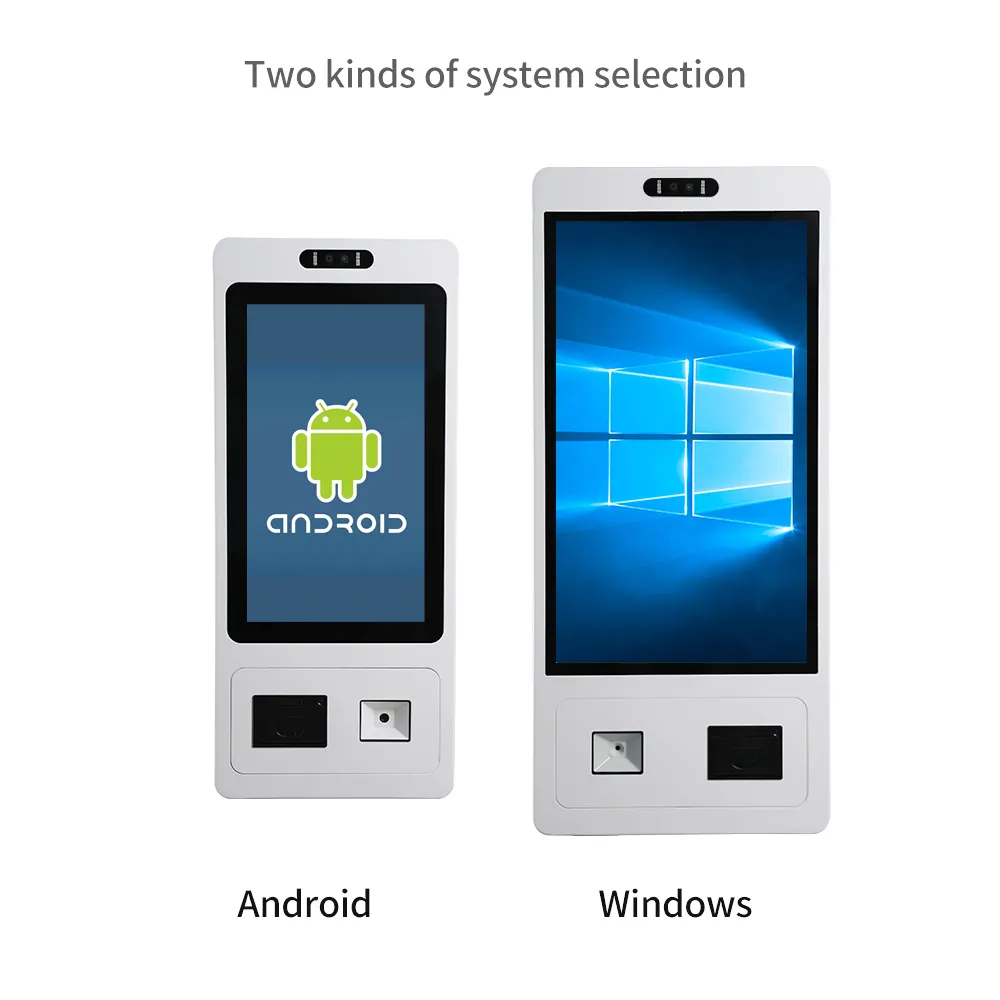 27 inch totem touchscreen Android self order kiosk mcdonald's self service kiosk manufacturers