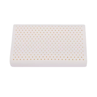 Oreiller fin en latex Talalay de Thaïlande, 100% mousse de latex naturelle, housse douce, soutien confortable pour la tête