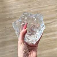 Cube de fromage transparent de 5 cm en TPR, rempli de maltose, jouet anti-stress à presser