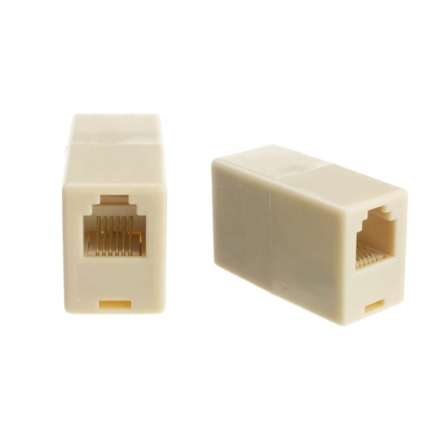 RJ11 RJ12 RJ25 Phone Line Cable Coupler F to Female Connector 6P6C Single