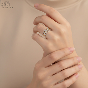 Nouveautés : Bague de fiançailles semi-montée en or massif 18 carats blanc et jaune avec diamants naturels, style vintage - Product Image 1