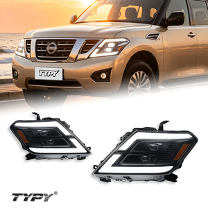 ชุดไฟหน้า TYPY สำหรับ Nissan Patrol Y62 ปี 2012-2019 - อัปเกรดเป็นไฟเดย์ไลท์ LED แบบใหม่และไฟเลี้ยวแบบเรียงลำดับ - Product Image 1