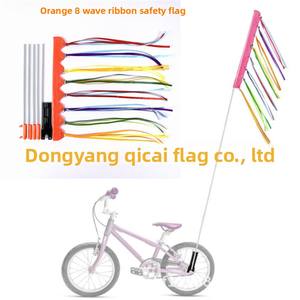 Nouveau drapeau de sécurité transfrontalier pour vélo d'enfant, drapeau de guidon en ruban, en PVC, forme triangulaire, détachable - Product Image 5