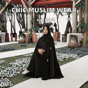 Mode moderne vêtements islamiques pour femmes Premium marocain Caftan Abaya conceptions strass Hijab Jersey musulman écharpe XS été - Product Image 2
