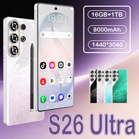 Teléfono Celular Profesional S26 Ultra Desbloqueado, Doble SIM, Android 15, Red Global para Mayoristas de Fabricantes de Móviles