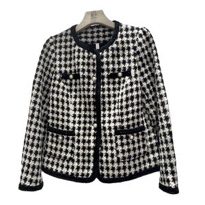 Nueva moda elegante señora chaqueta Mil Pájaros vestido a <span class=keywords><strong>cuadros</strong></span> <span class=keywords><strong>abrigo</strong></span> chaquetas abrigos para mujer - Product Image 1