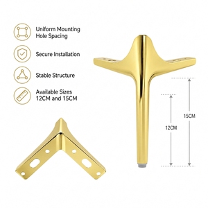 Pièces et accessoires de meubles modernes, écologiques, durables et tendance pour salon, pieds de <span class=keywords><strong>canapé</strong></span> en métal chromé - Product Image 3