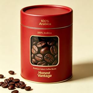 เมล็ดกาแฟฮอนสเตส แวนเทจ พรีเมียม ซีเล็ค 100% อาราบิก้า บรรจุภัณฑ์ทรงกระบอกแข็งแรง ดีไซน์ฟอยล์สีทอง - Product Image 5