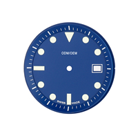 Esfera de Reloj Luminosa OEM ODM para Movimiento NH34 NH35, Ventana de Fecha Única, Logotipo Personalizado, Piezas de Repuesto Modificadas para Esfera de Reloj